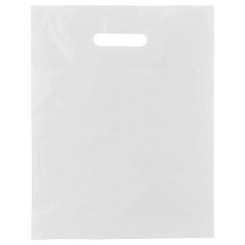 White Polythene Patch Handle Carrier Bag (300x300mm) 500/box