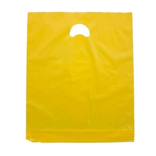 Yellow Polythene Varigauge Carrier Bag (375x457mm) 500/box