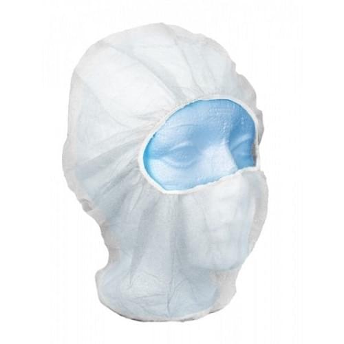White Deluxe Balaclava Hood Disposable 10 Per Box