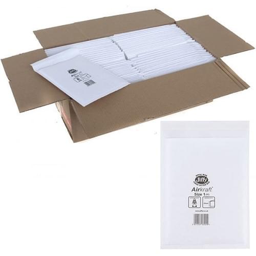 Jiffy Bag Bubble Lined Airkraft White 170 x 245mm