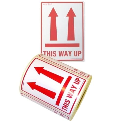 This Way Up Labels 108x79mm 500 per roll
