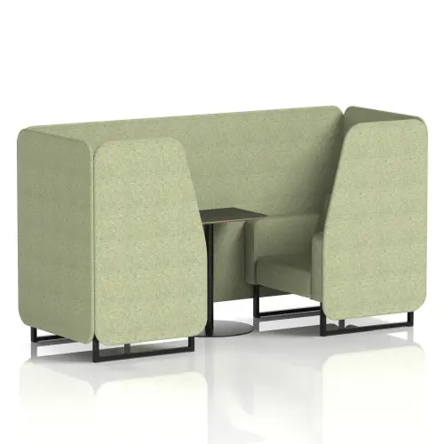 Brixworth Booth with Black Legs & Black Table - Single Tone