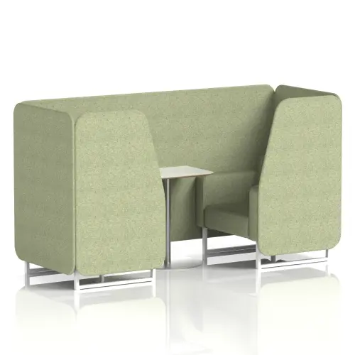 Brixworth Booth with White Legs & White Table - Single Tone