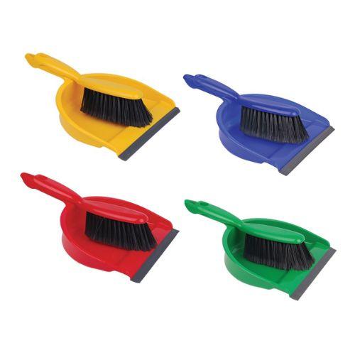 Dustpan and Brush Set Colour Coded