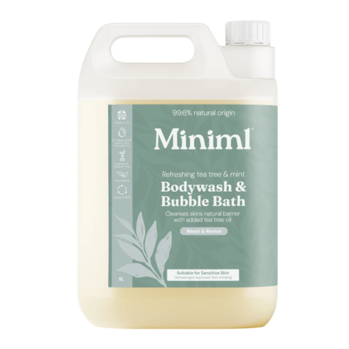 Miniml Bodywash and Bubble Bath Tea Tree/Mint 5 Litre MIN167