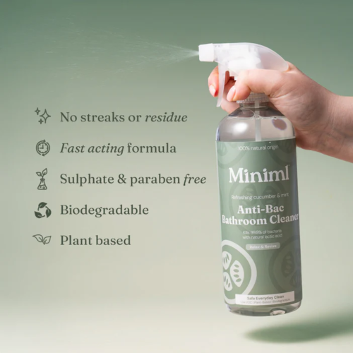 Miniml Bathroom Cleaner Cucumber + Mint 750ml Bottle MIN404