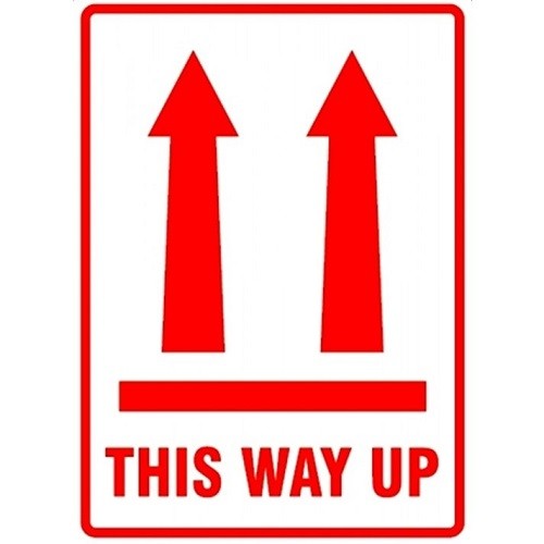 This Way Up Packaging Labels (108x79mm) 500 per roll