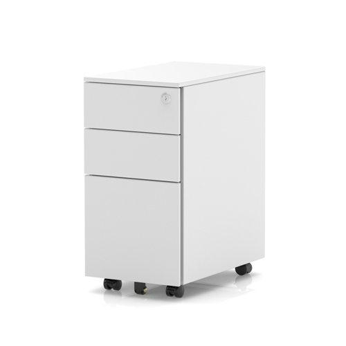 Base Slimline Mobile Steel Pedestal 3 Drawer