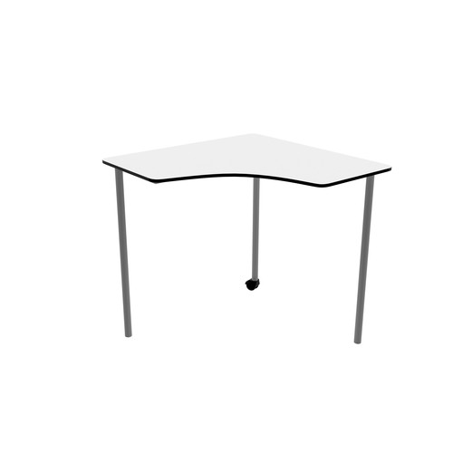 Titan Link Table - Corner White/Silver | Classroom Tables