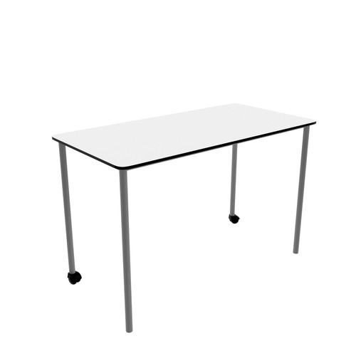 Titan Link Table- Rectangular White/Silver | Classroom Tables