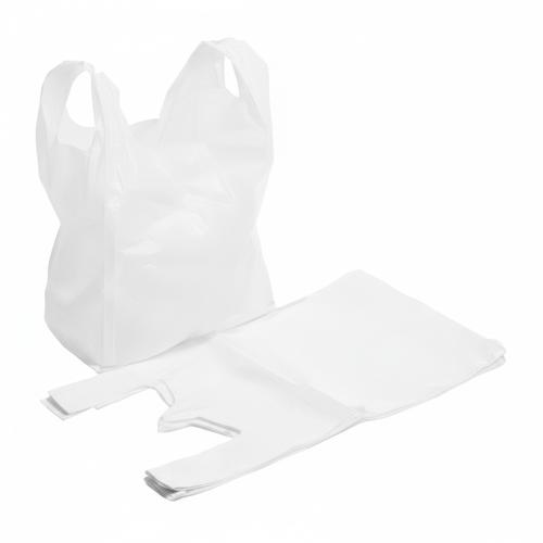 White Polythene Vest Carrier Bags (18")