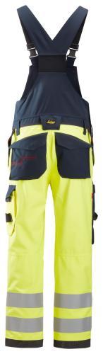 Snickers 6060 ProtecWork Bib & Brace Trousers High-Vis Class 2