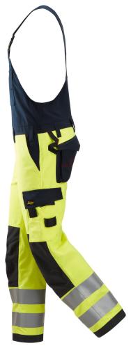 Snickers 6060 ProtecWork Bib & Brace Trousers High-Vis Class 2