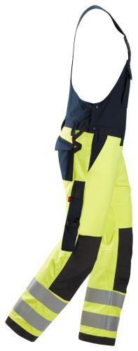 Snickers 6060 ProtecWork Bib & Brace Trousers High-Vis Class 2