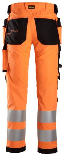 Snickers BLA High-Vis Class 2 Stretch Trousers Holster Pockets High Vis