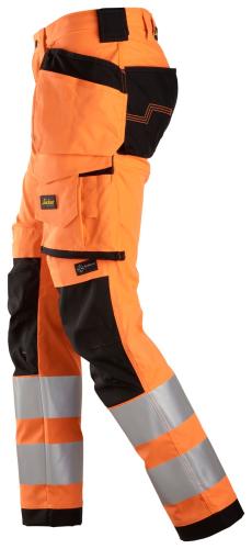 Snickers BLA High-Vis Class 2 Stretch Trousers Holster Pockets High Vis