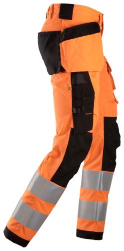 Snickers BLA High-Vis Class 2 Stretch Trousers Holster Pockets High Vis