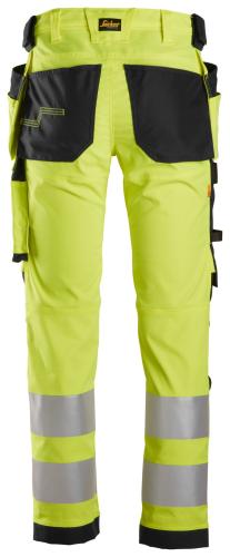 Snickers BLA High-Vis Class 2 Stretch Trousers Holster Pockets High Vis