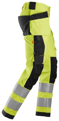 Snickers BLA High-Vis Class 2 Stretch Trousers Holster Pockets High Vis