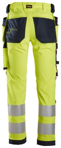 Snickers BLA High-Vis Class 2 Stretch Trousers Holster Pockets High Visibility