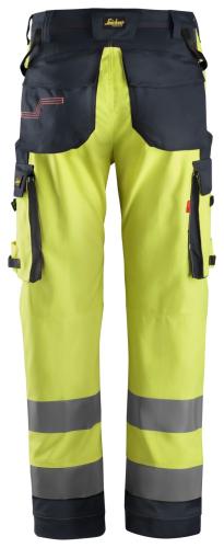 Snickers 6361 ProtecWork Work Trousers Equal Leg Pockets High-Vis Class 2