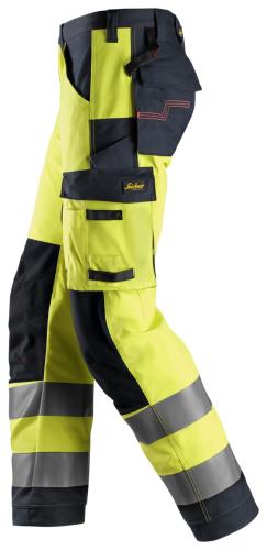 Snickers 6361 ProtecWork Work Trousers Equal Leg Pockets High-Vis Class 2