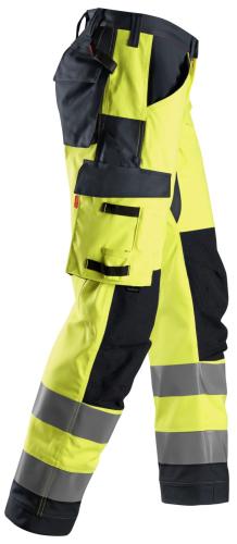 Snickers 6361 ProtecWork Work Trousers Equal Leg Pockets High-Vis Class 2
