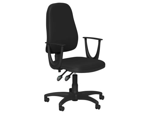 O.A Series H/Back Swivel Nylon Base - Black Vinyl c/w Arms