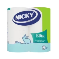 Nicky Elite Toilet Rolls 3 ply 4 Rolls (10 Pack)