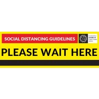 Please Wait Here Sign 500 x 180mm