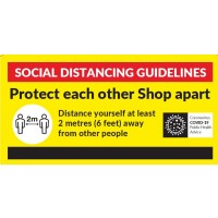 Social Distancing Floor Sticker 594 x 300mm