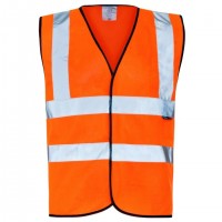 Hi-Vis Vest Orange- Black binding
