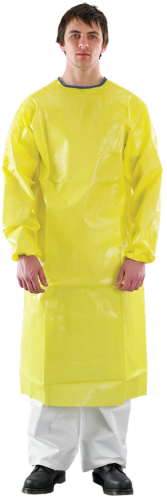 AlphaTec™ 3000 Apron with Sleeves Ultrasonically Welded & Taped - Model 214 Size Medium