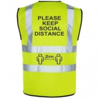 Covid 19 Hi Viz Vest - Yellow