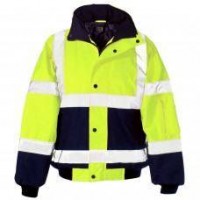 Hi Viz Bomber Jacket (Yellow/Navy) Unbranded