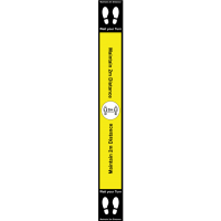 COVID 19  FLOOR DECAL KEEP YOUR DISTANCE 2M 300 x 2680mm VINYL