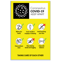 Coronavirus Hand Wash Sign 400MMX600MM *VINYL*