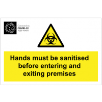 Coronavirus Biohazard Sign  400mm x 600mm *PVC*