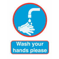 Wash Your Hands Please - Sticker Pk10 A5