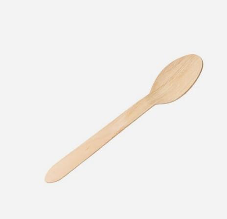 Disposable Wooden Dessert Spoons Pk 100