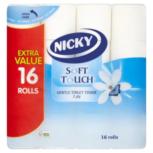 Nicky Soft Touch Toilet Tissue 16 Pack X 5 units