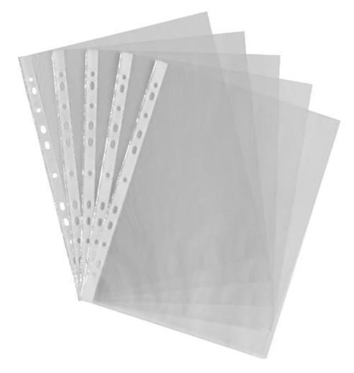 A4 CLEAR POCKET Multi-Punched Pack 100