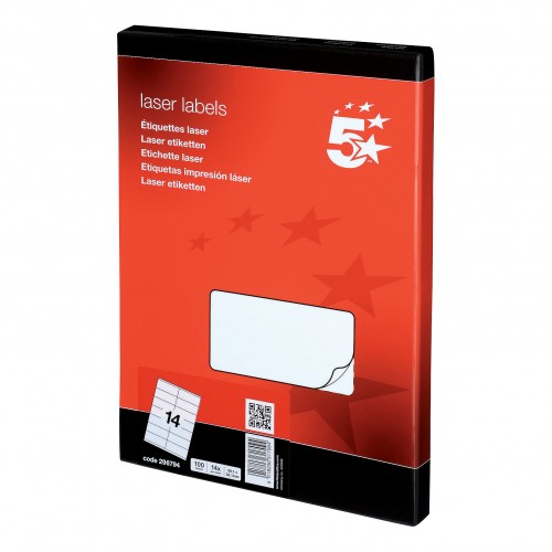 CBS Multi Purpose Laser Label 14 per Sheet Bx100