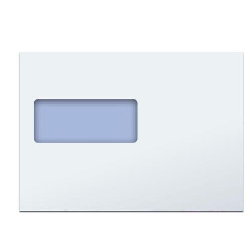 C5 White PREMIUM 100gsm White Window Envelopes Bx500 Peel and Seal