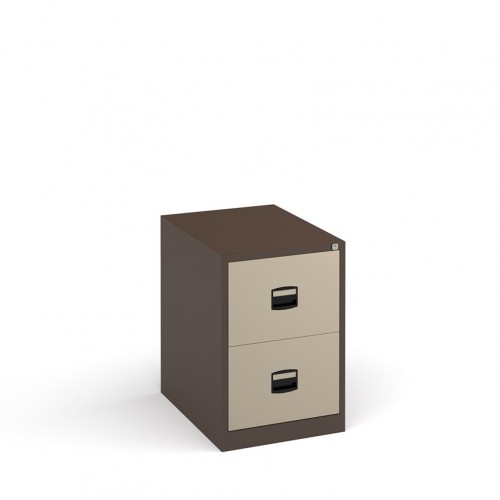 Bisley Contract 2 Drawer Filing-Cab Coffee-Cream