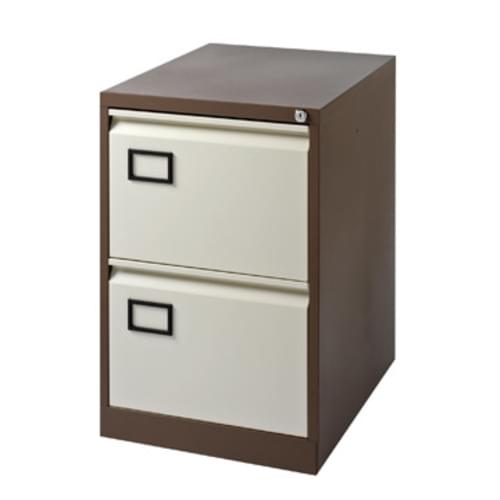 Bisley Contract 2 Drawer Filing-Cab Coffee-Cream