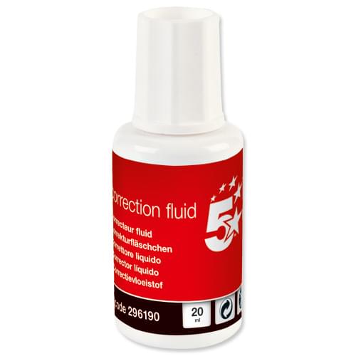 5 Star Correction Fluid 20ml WHITE (each)