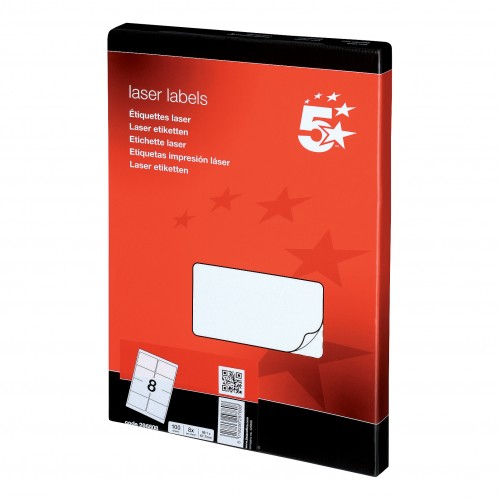 CBS Multi purpose Laser Label 8 per Sheet Pk 100