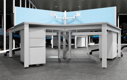 Sprint ECO Desk Mounted  Straight Top 480h x1600w