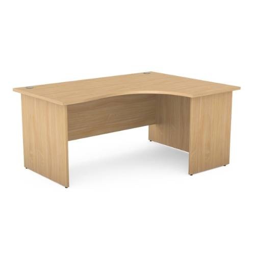 Ashford Panel Leg 1600/800 x 1200/600mm R/H Crescent Desk- Beech